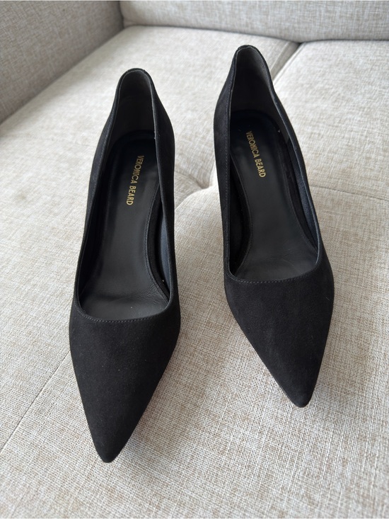 Veronica Beard Shoes - Veronica Beard Black Suede Pointed Pumps